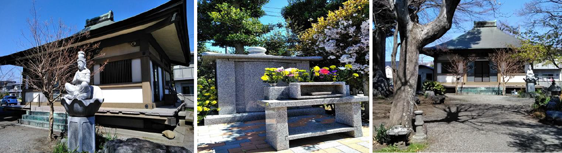 向徳寺墓苑と永代供養合祀墓（写真中央）